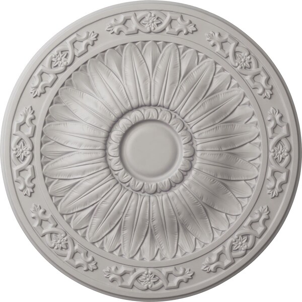 Ekena Millwork Lunel Ceiling Medallion (Fits Canopies up to 3 3/4"), 20 1/4"OD x 1 1/2"P, Ultra Pure White CM20LUUWF - main